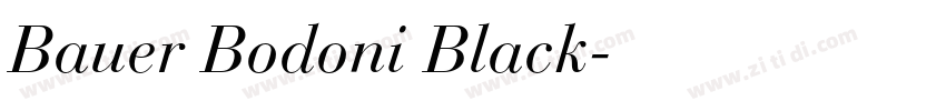 Bauer Bodoni Black字体转换